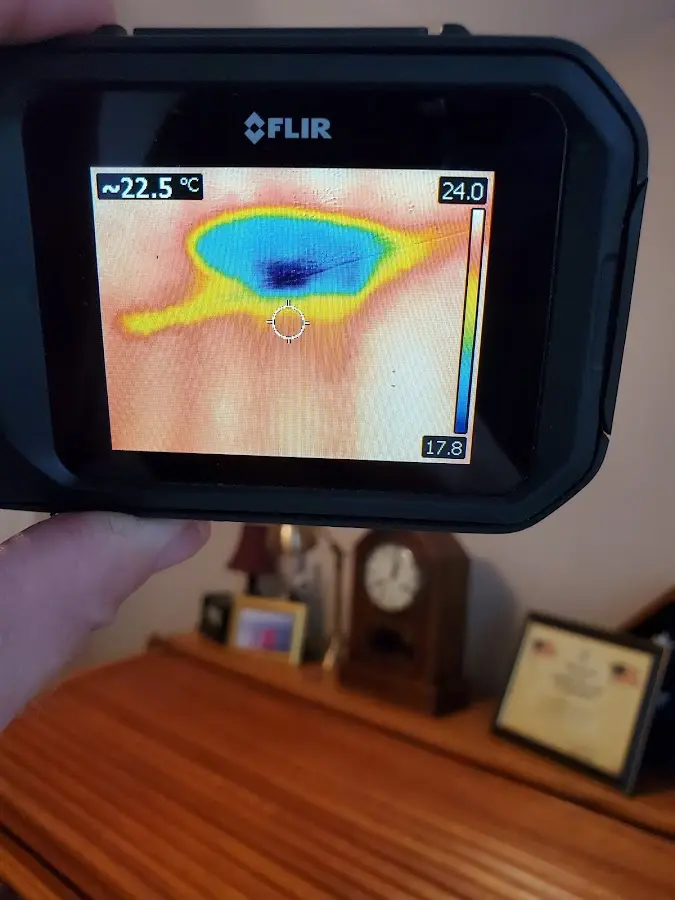 Thermal imaging inspection for water damage in Eaton
